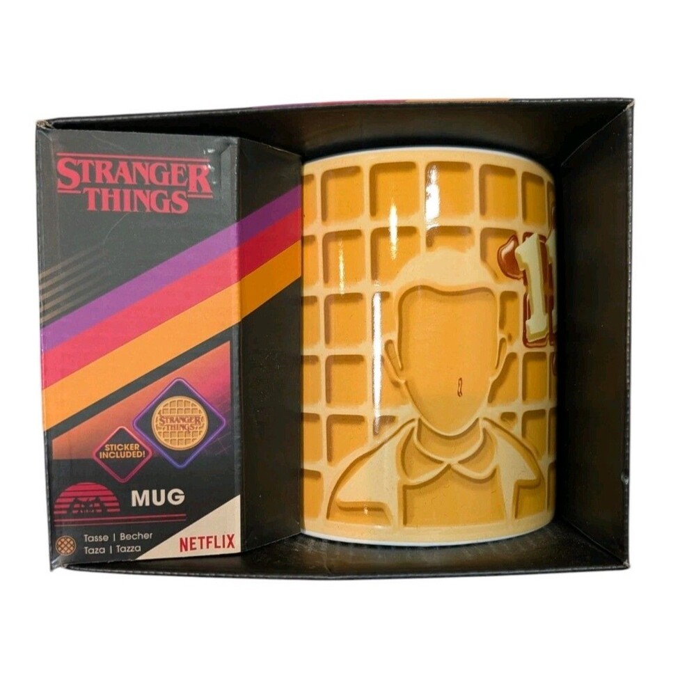 Stranger Things Eleven Waffle Mug Paladone Netflix Oversized 20 Oz Coffee Cup
